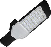 LED Straatlamp - Orny - 30W - Helder/Koud Wit 6400K - Waterdicht IP65 - Mat Zwart - Aluminium - BES LED
