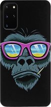 ADEL Siliconen Back Cover Softcase Hoesje Geschikt voor Samsung Galaxy S20 Plus - Gorilla Apen