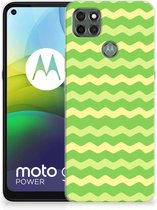 Smartphone hoesje Motorola Moto G9 Power TPU Case Waves Green