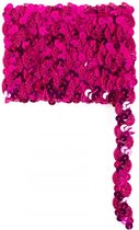 Paillettenband golvend donker roze 3 meter