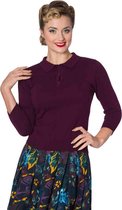 Dancing Days Longsleeve top -S- AUDRY BUTTON KNIT Paars