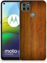 Smartphone hoesje Motorola Moto G9 Power Leuk Case Super als Vaderdag Cadeaus Donker Hout