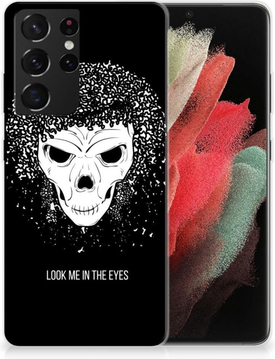 Silicone Back Case Samsung Galaxy S21 Ultra Skull Hair