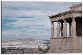 Dibond - Acropolis Of Athene - Griekenland - 60x40cm Foto op Aluminium (Met Ophangsysteem)