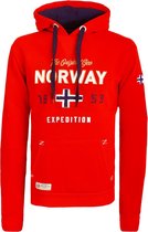 Geographical Norway Hoodie Heren Sweatshirt Rood Guitre - M