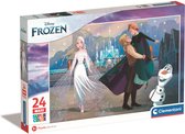 Clementoni - Puzzel 24 Stukjes Maxi Frozen, Kinderpuzzels, 3-5 jaar, 24242
