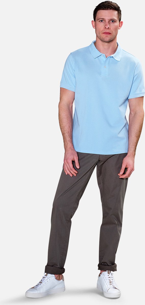Steppin' Out Lente/Zomer 2023 Polo Shirt Short Sleeve Mannen - Regular fit - Katoen - Light Blue (3XL)