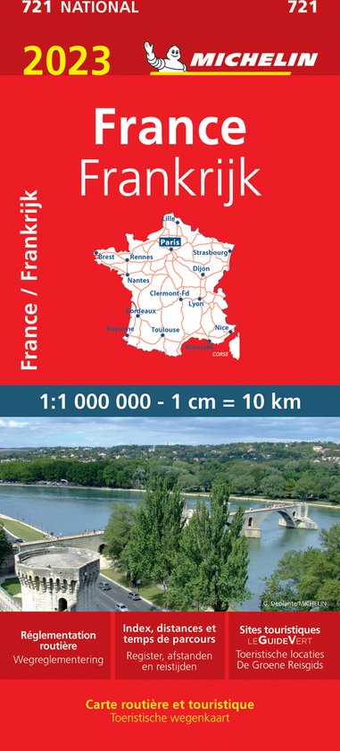 Nationale kaarten Michelin - Michelin 721 Frankrijk 2023 | bol.com