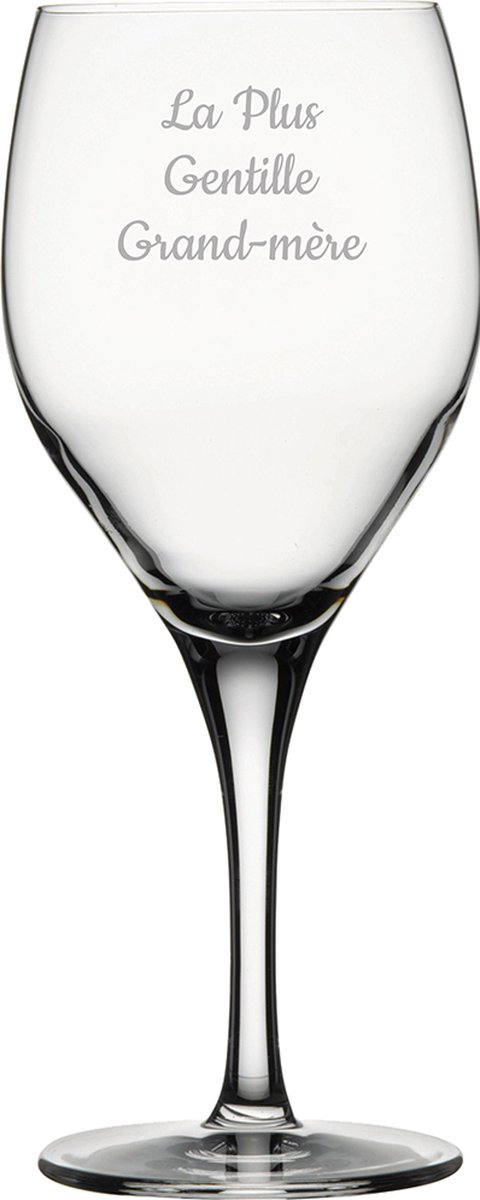 Witte wijnglas gegraveerd - 34cl - La Plus Gentille Grand-mère