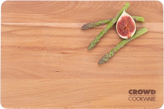 Crowd Cookware – Snijplank gemaakt van gestoomd beukenhout – met handige grepen – 30 x 20 x 2 cm