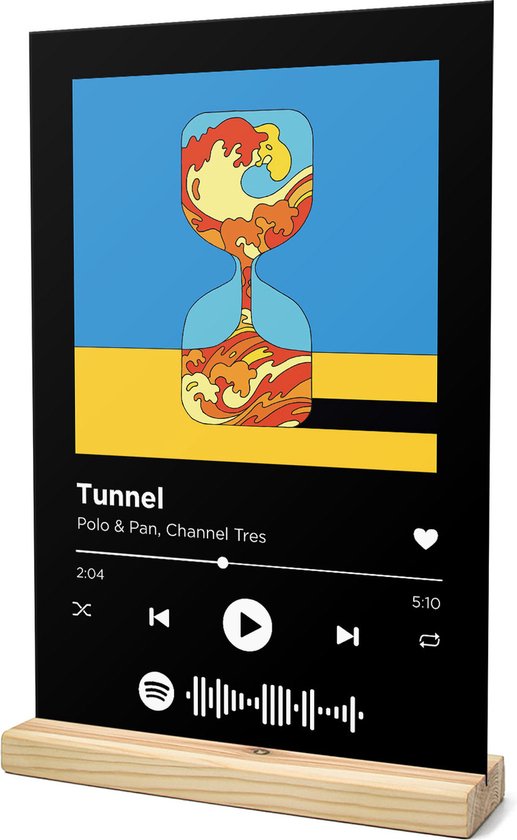 Songr Spotify Muziek Bordje - Tunnel - Polo & Pan, Channel Tres - 20x30 -  Zwart -... | bol