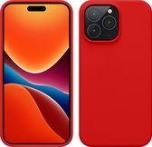 kwmobile telefoonhoesje geschikt voor Apple iPhone 14 Pro Max - Hoesje met siliconen coating - Smartphone case in rood