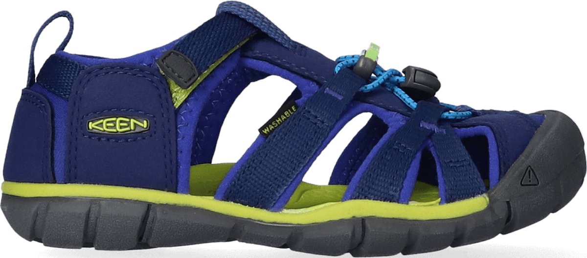 Keen Seacamp II Younger Kids Sandalen Depths/Chartreuse Polyester K1022978 Blauw