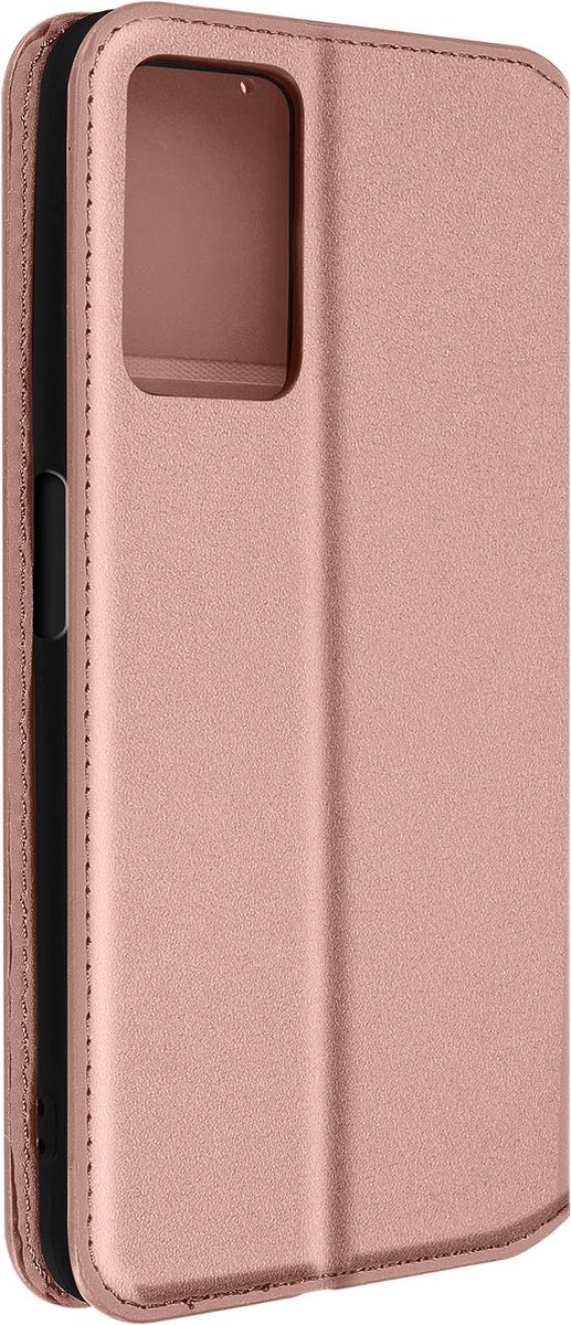 Hoes Geschikt voor Realme 9i/ Oppo A76/A96 klep portefeuille, video standaard roze