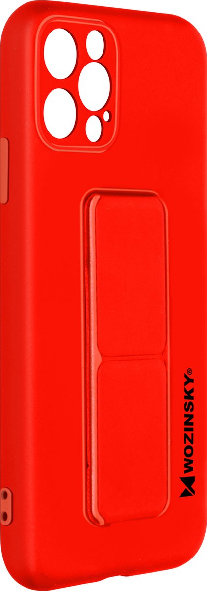 Wozinsky vouwbare magnetische steun iPhone12 Pro Max silicone hoes rood