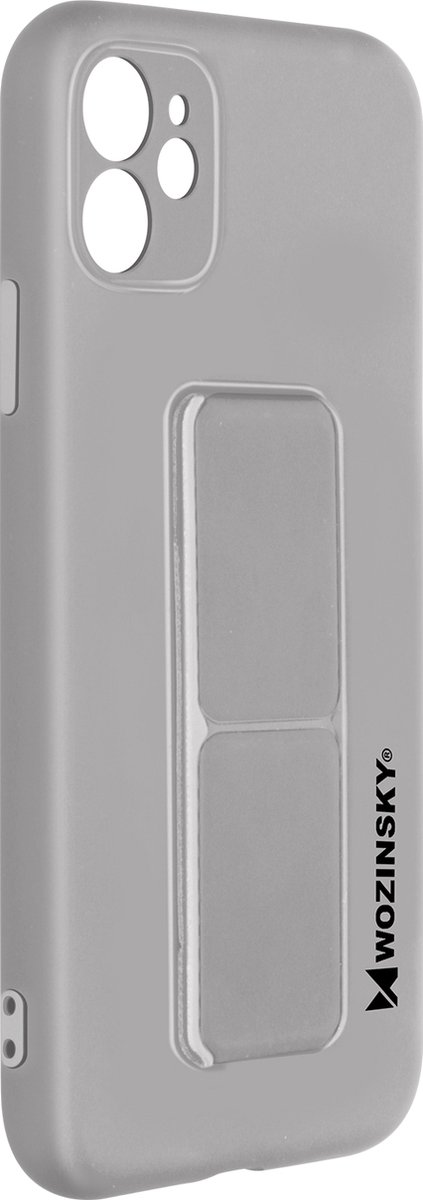 Wozinsky vouwbare magnetische steun iPhone12 Mini silicone hoes grijs