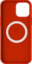 Compatibel met Geschikt voor Apple iPhone 13 Pro-hoesje Magsafe Semi-rigid Soft-Touch rood