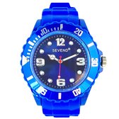 Horloges voor mannen | Heren horloge | 43 mm | Blauw | Zwart | SEVEND®