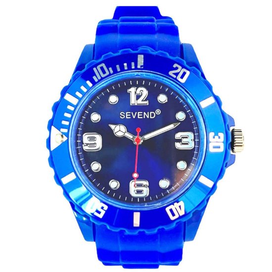 Horloges voor mannen | Heren horloge | 43 mm | Blauw | Zwart | SEVEND® |  bol.com