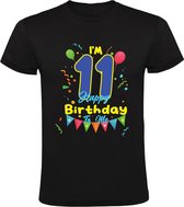 I'm 11 Happy Birthday To Me Kinder T-shirt 104 | Jarig | Verjaardag | Feest | 11 jaar