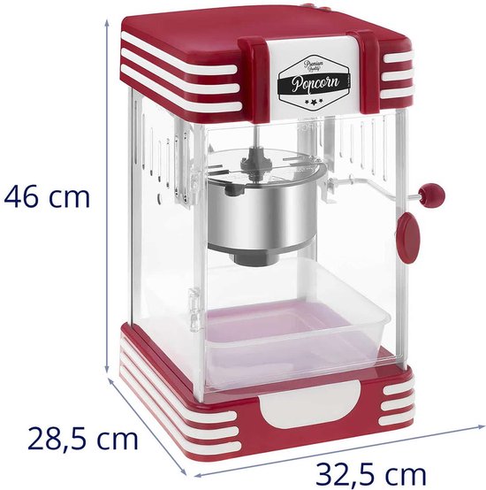 bredeco Popcorn Machine - Retro-design jaren 50 - rood