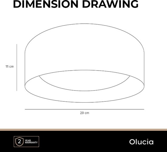 Olucia Dewy - Moderne Plafondlamp - Stof - Goud;Oranje - Rond - 29 cm