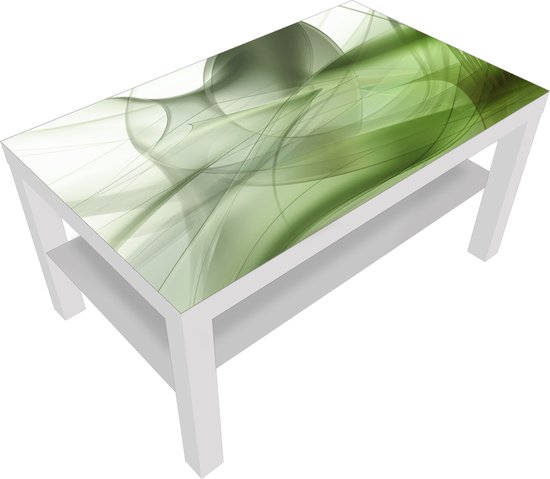65 cm Drieplanken Bijzettafel, Industriële Houten Tafel met Geometrisc--nl