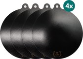 Sybra Inductie Beschermer - Pannenonderzetter - Set van 4 - 24CM - Bestendig tot 240 ºC - Siliconen - Zwart