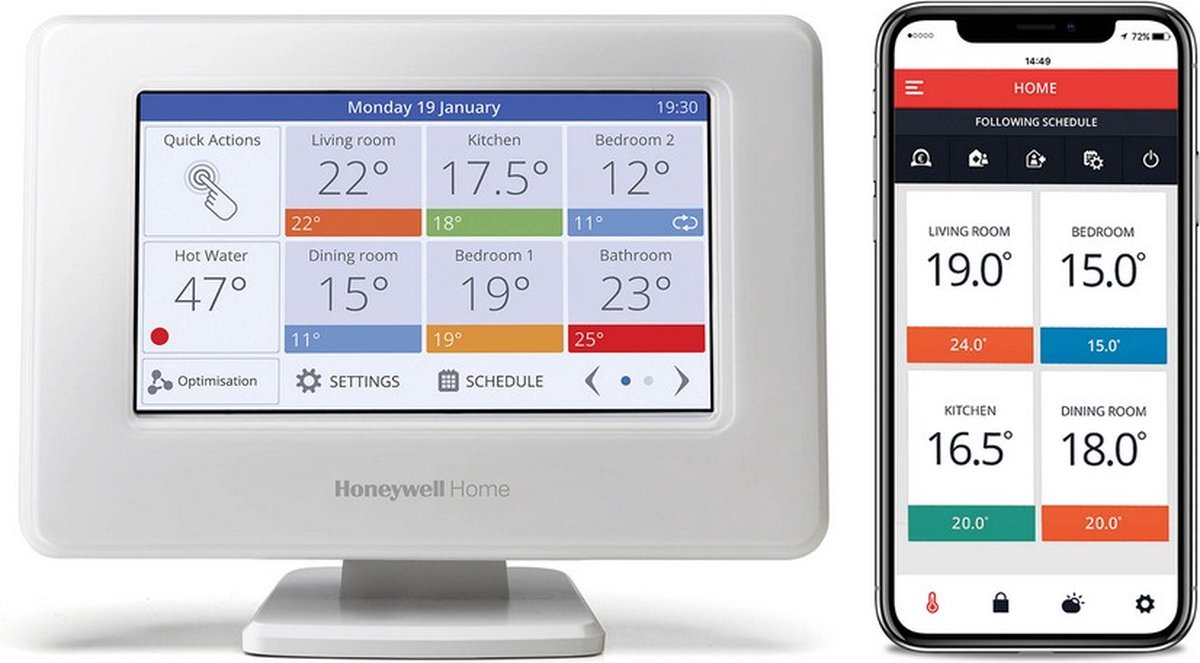 Honeywell Evohome Aan/Uit Slimme Thermostaat - Wifi - Draadloos thumbnail 6