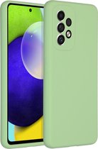 Accezz Hoesje Geschikt voor Samsung Galaxy A53 Hoesje Siliconen - Accezz Liquid Silicone Backcover - Groen