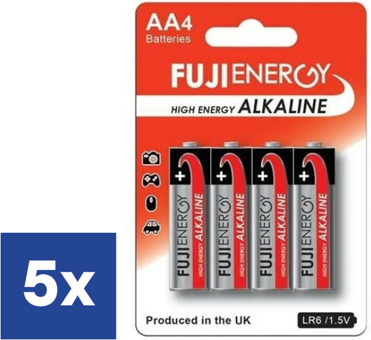 Fuji Energy Alkaline Batterijen AA - 5 x 4 stuks