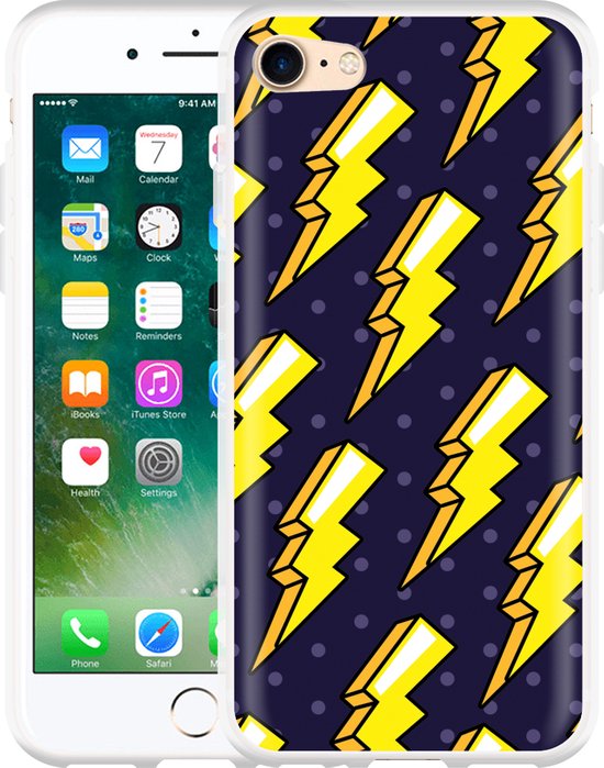 iPhone 7 Hoesje Pop Art Lightning - Designed by Cazy
