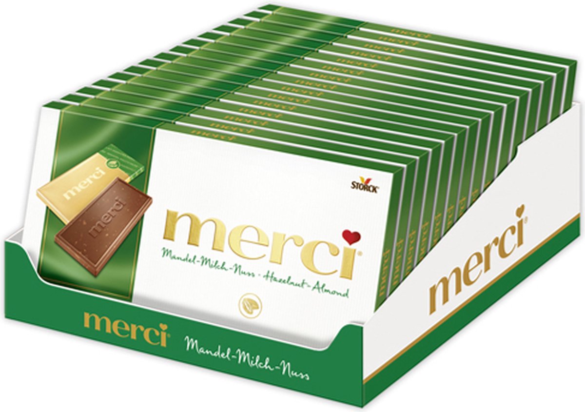 Merci - Hazelnoot-Amandel - 15x 100g