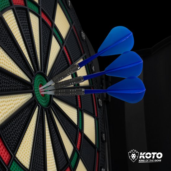 KOTO Classic Elektronisch Dartbord, Dartkabinet met 6 Softtip Darts, DartSet voor 1-8 spelers, 32 spellen en meer dan 590 variaties, E-Dartbord met accessoires. van KOTO — afbeelding 5