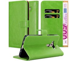 Cadorabo Hoesje geschikt voor Asus ZenFone 3 DELUXE in GRAS GROEN - Beschermhoes met magnetische sluiting, standfunctie en kaartvakje Book Case Cover Etui