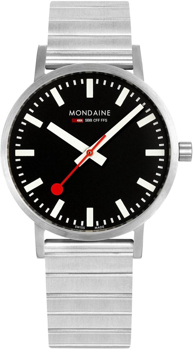 Mondaine M660.30314.16SBW - Horloge - 40mm - zwart