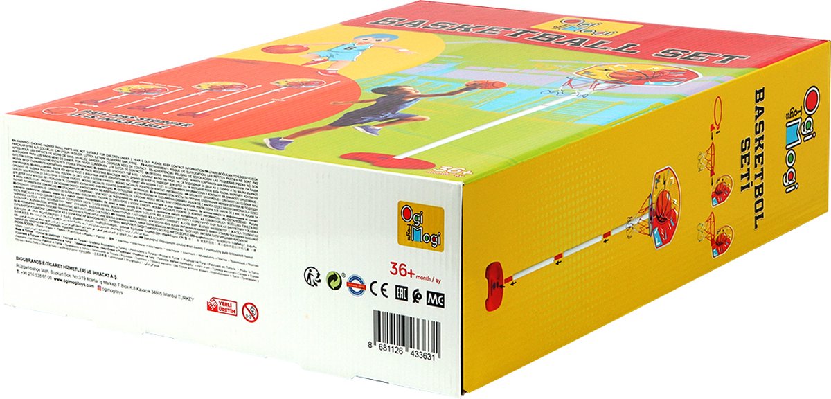 Ogi Mogi Toys - Basketbalstandaard voor kinderen - met Basketbalring - Mini Basketbalbord - Basketbalset - met Bal - Speelgoed vanaf 3 jaar — afbeelding 4