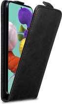 Cadorabo Hoesje geschikt voor Samsung Galaxy A51 4G / M40s in ZWARTE NACHT - Beschermhoes in flip design Case Cover met magnetische sluiting