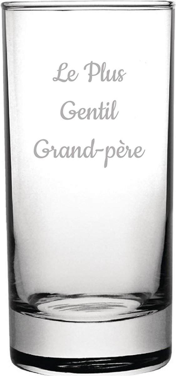 Longdrinkglas gegraveerd - 28,5cl - Le Plus Gentil Grand-père