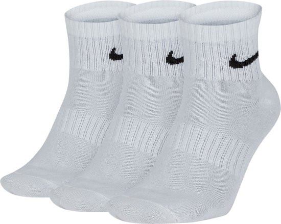 Nike Everyday Lightweight Ankle Sokken Sportsokken - Maat 46-50 - Unisex -  wit/zwart | bol