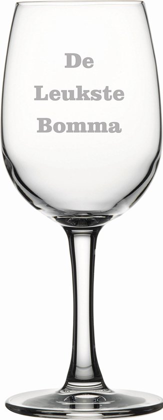 Verre à vin Witte gravé - 36cl - De Leukste Bomma