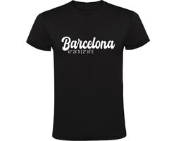 Barcelona Coördinaten Heren T-shirt | Spanje | Vakantie | Shirt
