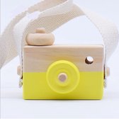 Houten speelgoed camera - educatief - geel