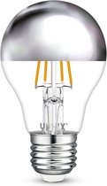 Yphix E27 LED kopspiegel lamp Capella A60 zilver 4,5W 2700K dimbaar - A60