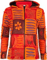 Dames Vest van Katoen met Polyester Fleece voering en vaste capuchon met binnenkraag - SHAKALOHA - W Buzz Red S
