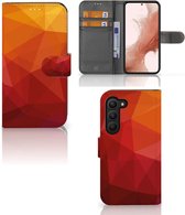 Book Case geschikt voor Samsung Galaxy S23 Polygon Red