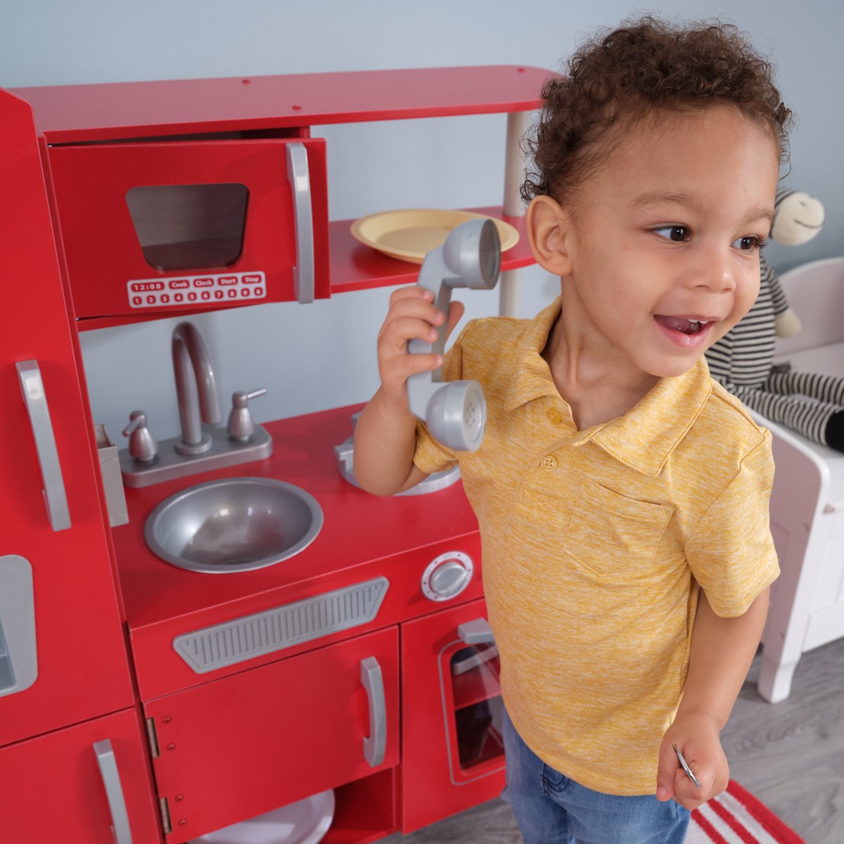 KidKraft Vintage Houten Keukentje Rood - Speelkeuken — afbeelding 10