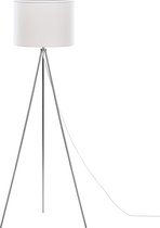 VISTULA - Staande lamp - Wit/Zilver - Metaal