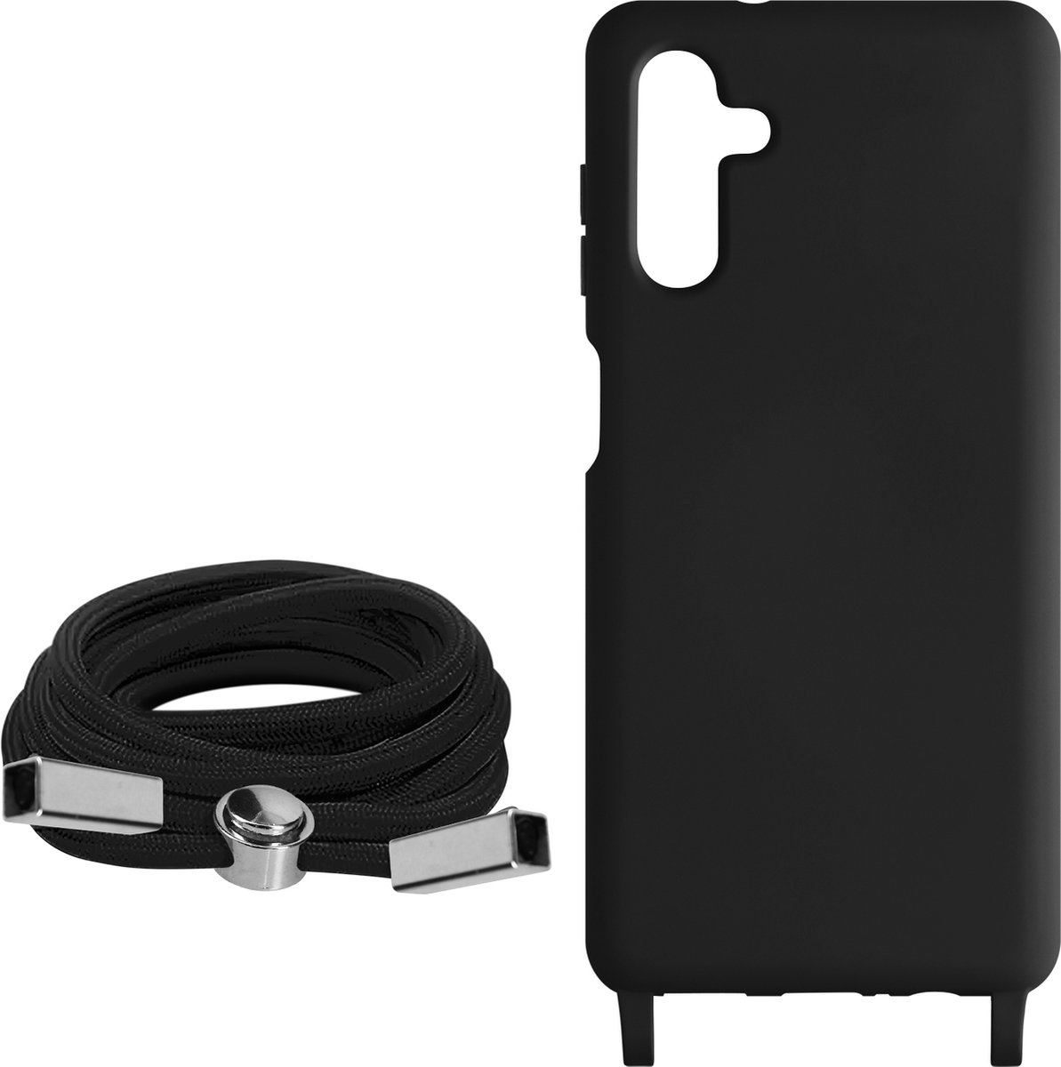 Cord Hoes Geschikt voor Samsung Galaxy 04s/A13 5G Semi-rigide Nekkoord 80cm zwart