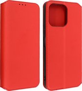 Cover Geschikt voor Honor 70 Lite, X8 5G / X6 Flip Card Holder Video Support Rood